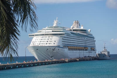 Royal Caribbean ship at the pier