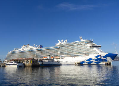 Sky Princess cruise ship docked in the port of Vigo