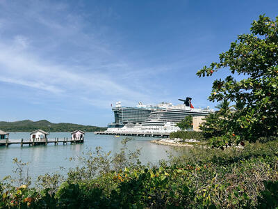 Sun-Princess-Carnival-Magic-Docked-Amber-Cove