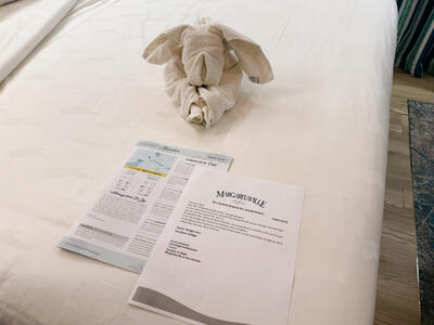 Marg-Islander-Towel-Animal-Suite-Bridge-Tour-Letter-Daily-Schedule