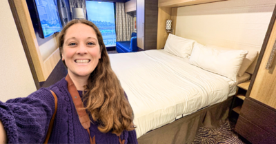 Jenna selfie in Quantum of the Seas cabin