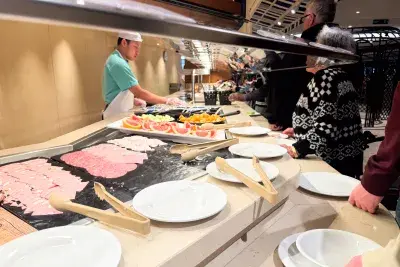 buffet line on Carnival Firenze