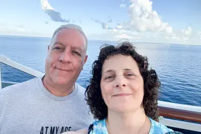 Jackie and Joe take a selfie on MSC Seashore