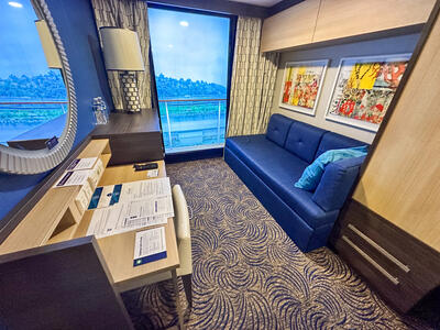 interior cabin on Quantum of the Seas with virtual balcony