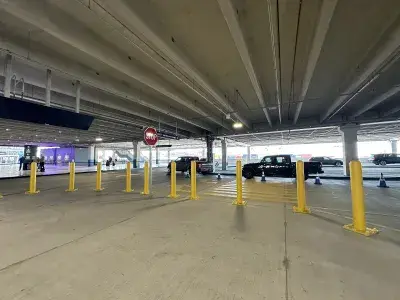 The passenger pickup and drop-off area at a cruise terminal