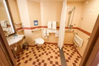 bathroom in Carnival Firenze interior cabin