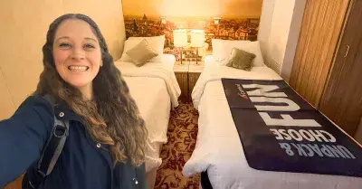 Jenna taking a selfie in Carnival Firenze cabin