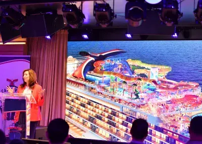 Christine Duffy unveils Sunsation Point on Carnival Festivale