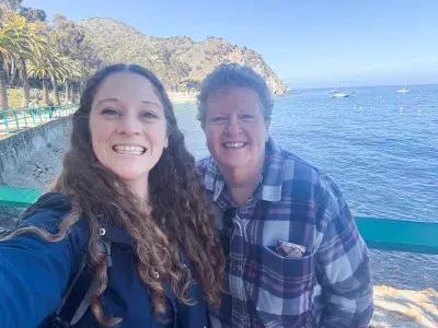 Jenna and Ellen selfie in Catalina Island