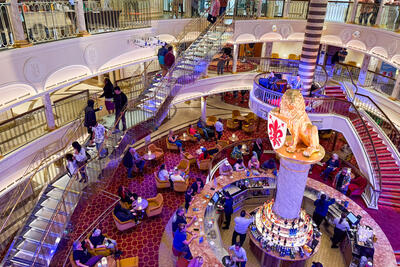 atrium on Carnival Firenze cruise ship