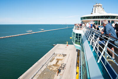 Explorer of the Seas departing Ravenna, Italy