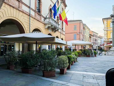 historic square in Ravenna, Italy