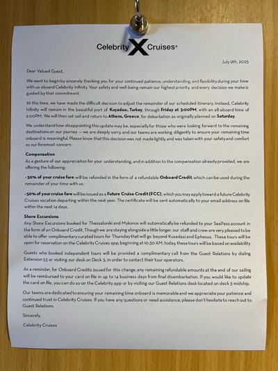 Celebrity-Infinity-Compensation-Letter