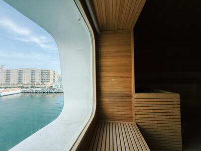 MSC World America sauna in San Juan