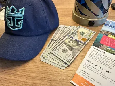 Cash on cruise stateroom vanity