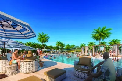 Isla Tropicale Swim-Up Bar Rendering 