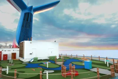 Mini golf course added on Carnival Liberty's top deck