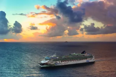 Norwegian Gem aerial in St Thomas