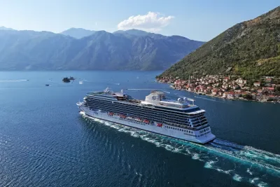 Oceania Cruises ship in Kotor