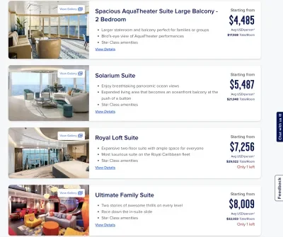Utopia 3-Day Cruise Suite Pricing