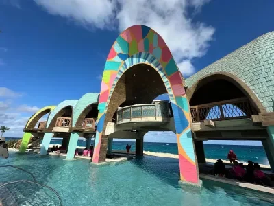 Floating Flamingo Party Cove Royal Beach Club