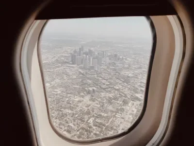 Flying into Houston