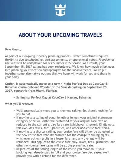 Freedom Cancelation Letter, 2027