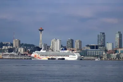 NCL ship docked in Seattle