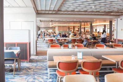 seating area in the Windjammer buffet on Star of the Seas