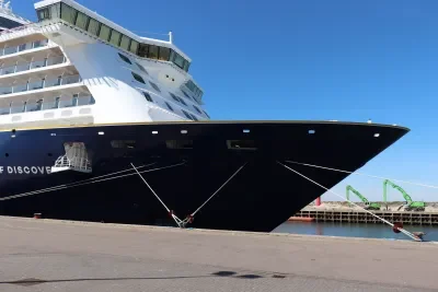 Spirit of Discovery docked in the Netherlands