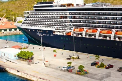 Holland America Line ship docked