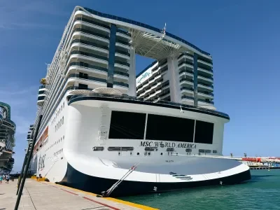 MSC World America docked