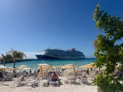 Mardi Gras docked Celebration Key