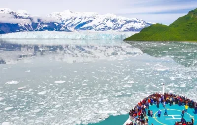 Royal Caribbean ship in Alaska, glacier viewing