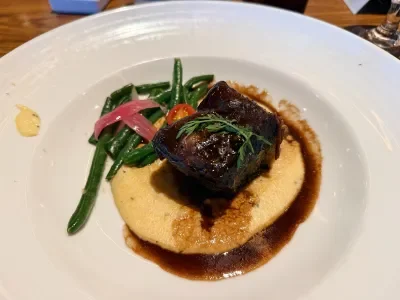 Short rib in Carnival's dining room