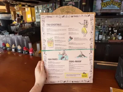 Carnival RedFrog Tiki Bar Menu
