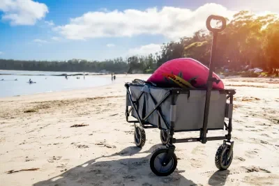 Wagon on beach