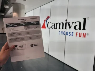 Carnival boarding pass