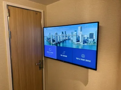 Carnival Celebration inside cabin television