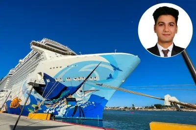 Overboard crew member