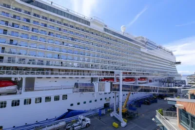 NCL Bliss docked in Seattle