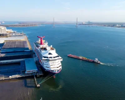 Carnival ship in Charleston