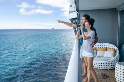 Couple on their balcony