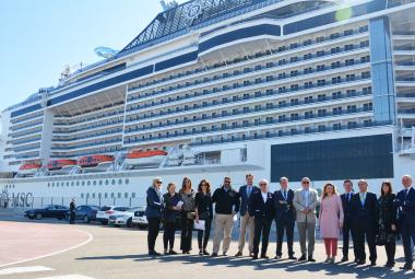 The port of Valencia hosts in Spain of one of the largest cruises in the world, the MSC Bellissima