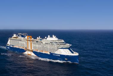 Celebrity Edge from the air. Celebrity announced it has ordered a fifth ship in this class.