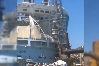 Cruise ship comes to help Oasis of the Seas crew members