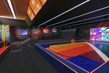 The first-ever Sky Zone trampoline park at sea aboard Carnival Panorama