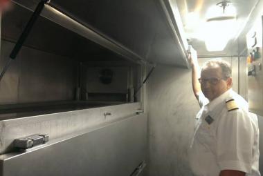 Morgue on Holland America's Volendam (source: Ashley Kosciolek)