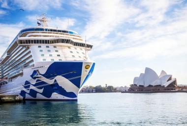 Princess cruise ship in Sydney harbor