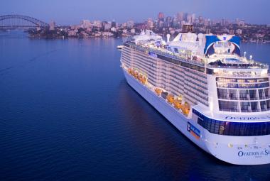 Ovation of the Seas aerial in Sydney